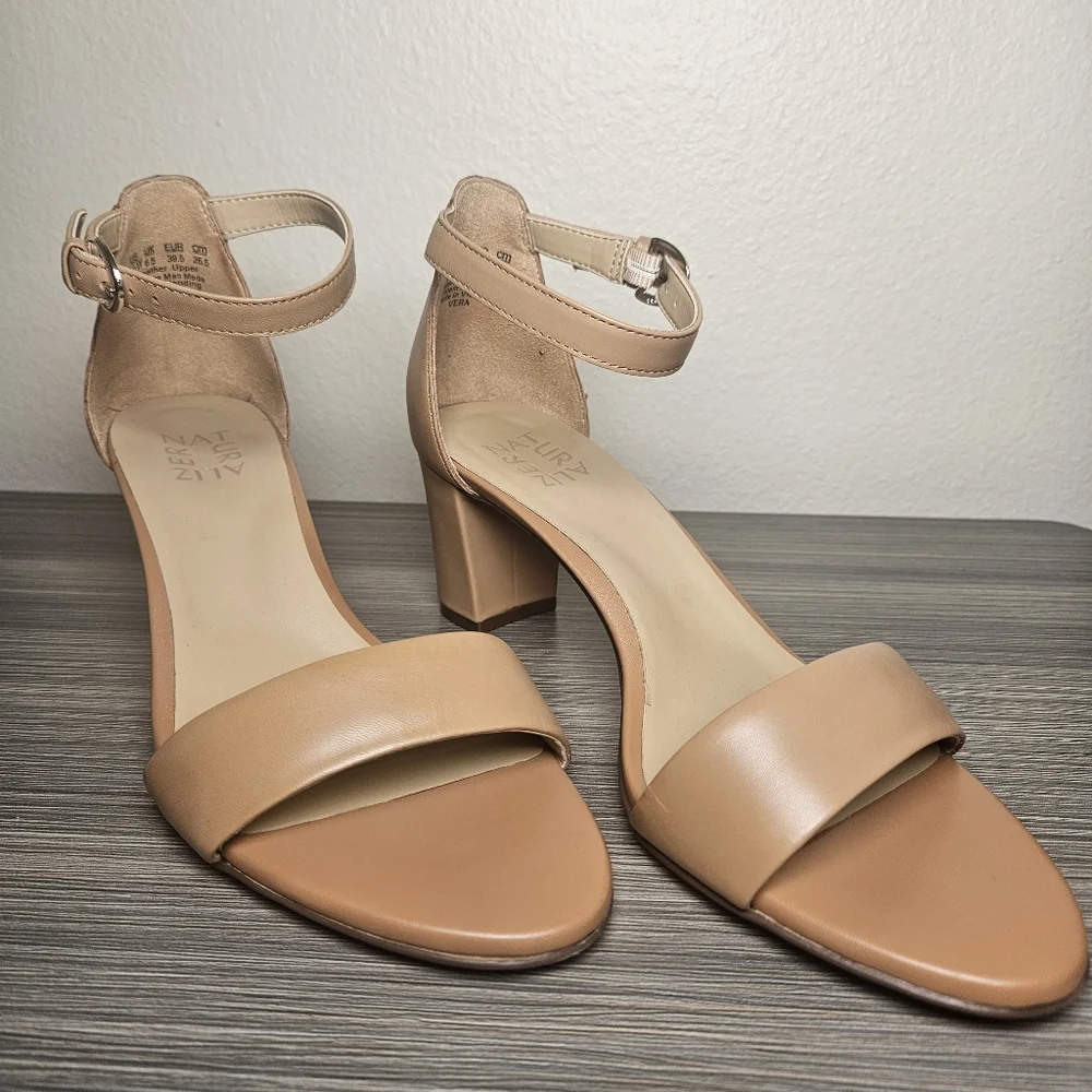 Naturalizer Vera Dress Sandal Size 9.5 Wide Frappe in box Leather Dress Sandal - Picture 6 of 11